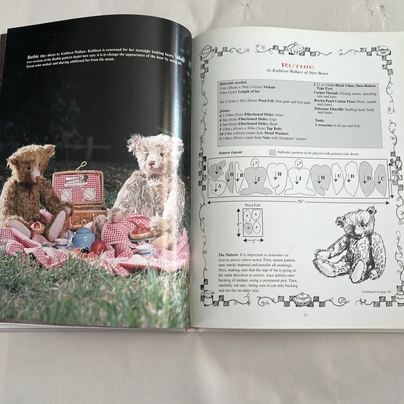 NWT American Teddy Bear Artists Pattern Hardcover BOOK 1998 Linda Mullins - Picture 10 of 17
